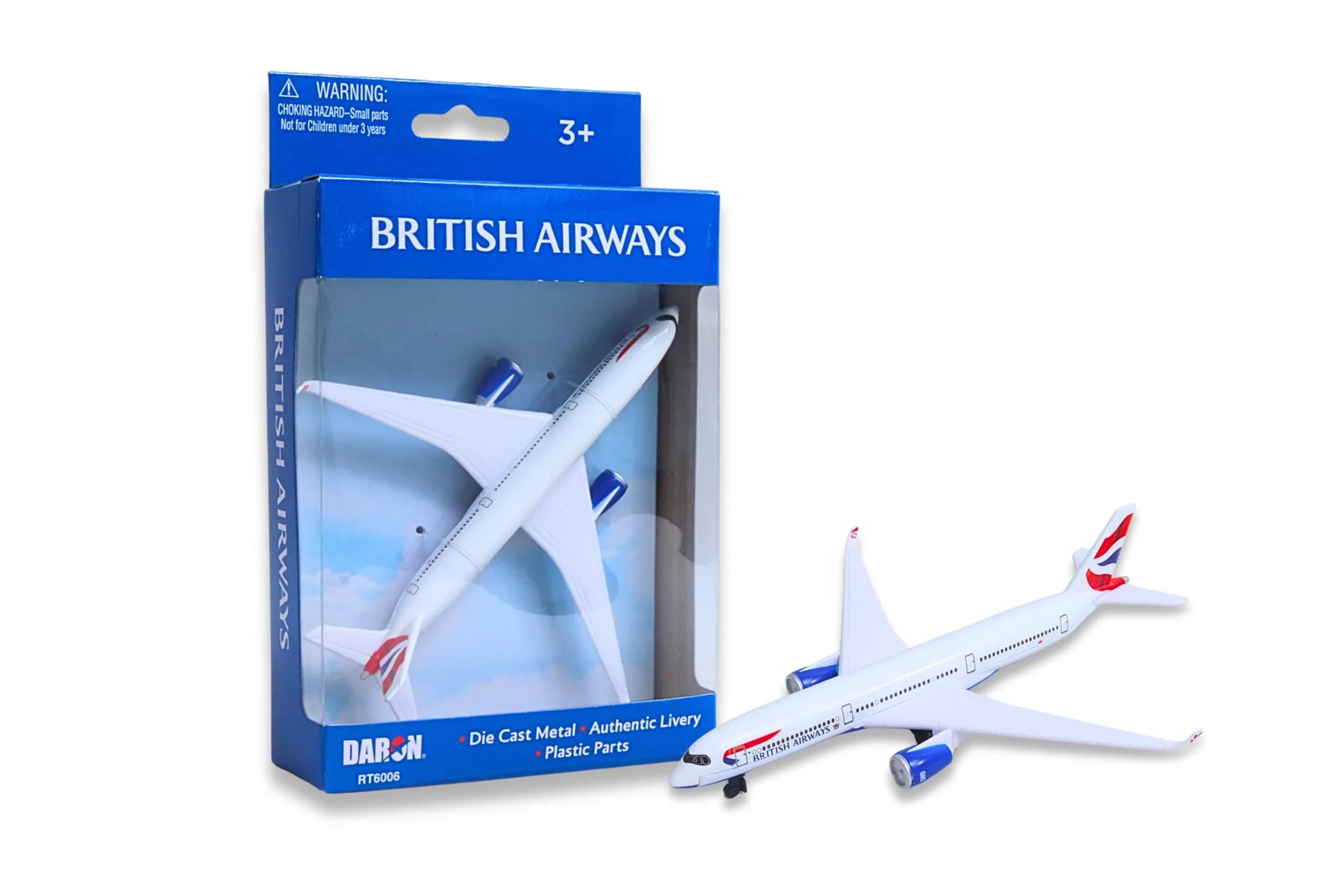Daron KLM Single Plane Die-cast Toy Model Airplane | Authentic Licensed Aviation Collectible for Kids 3+ (15.2cm/6in) — British Airways A350