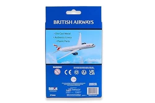 Daron British Airways A350 Single Plane Die-Cast Metal Toy for Ages 3+ | Authentic British Airways Livery thumbnail 9
