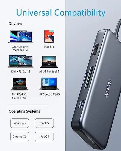 Anker 7-in-1 USB C Hub (Pack of 2) | 4K HDMI, 85W PD, 5Gbps Data, SD/microSD Reader thumbnail 6