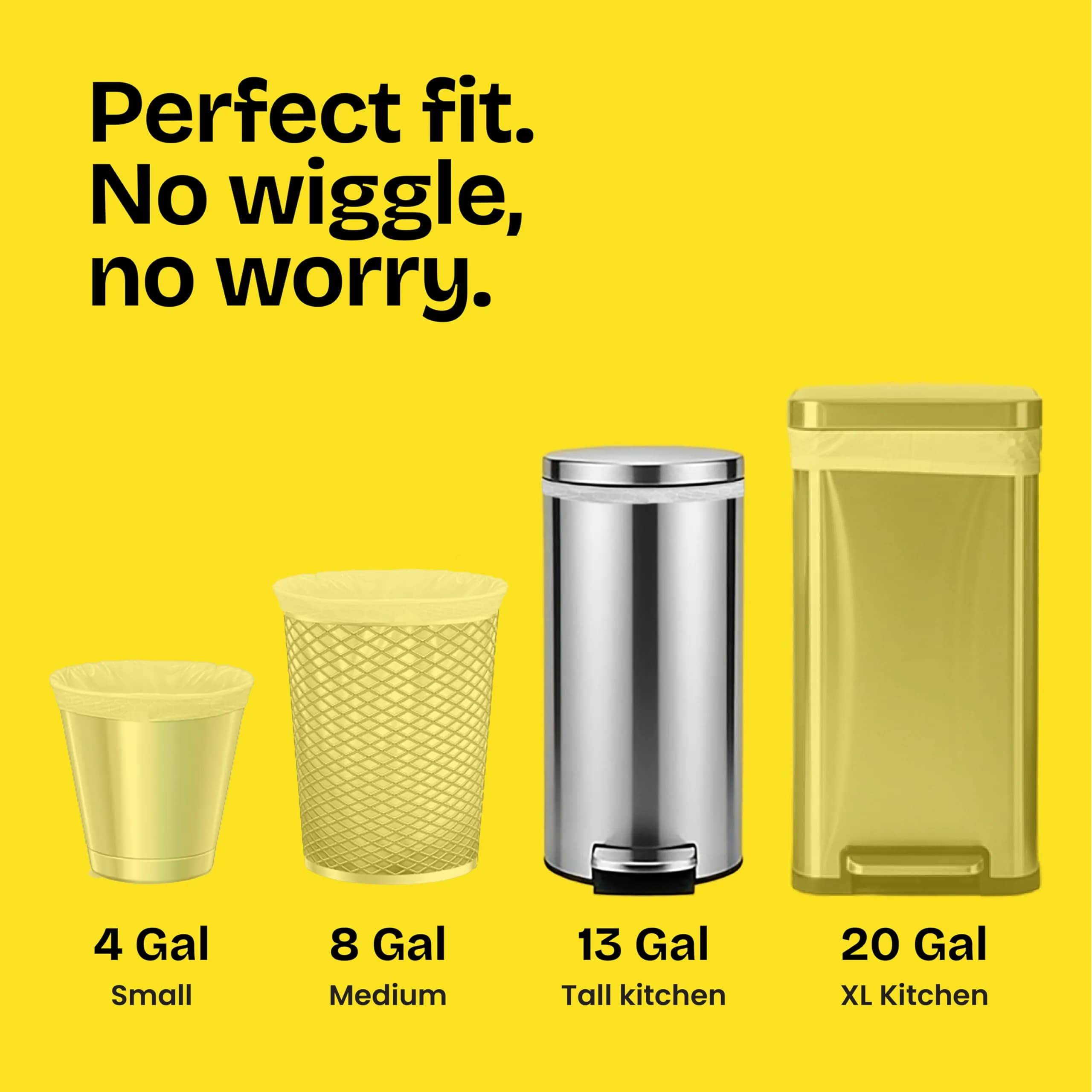 Glad ForceFlex Tall Kitchen Drawstring Trash Bags, Fragrance Free, 140 Count | Strong, Reliable, and Mess-Free Kitchen Waste Disposal - view 5