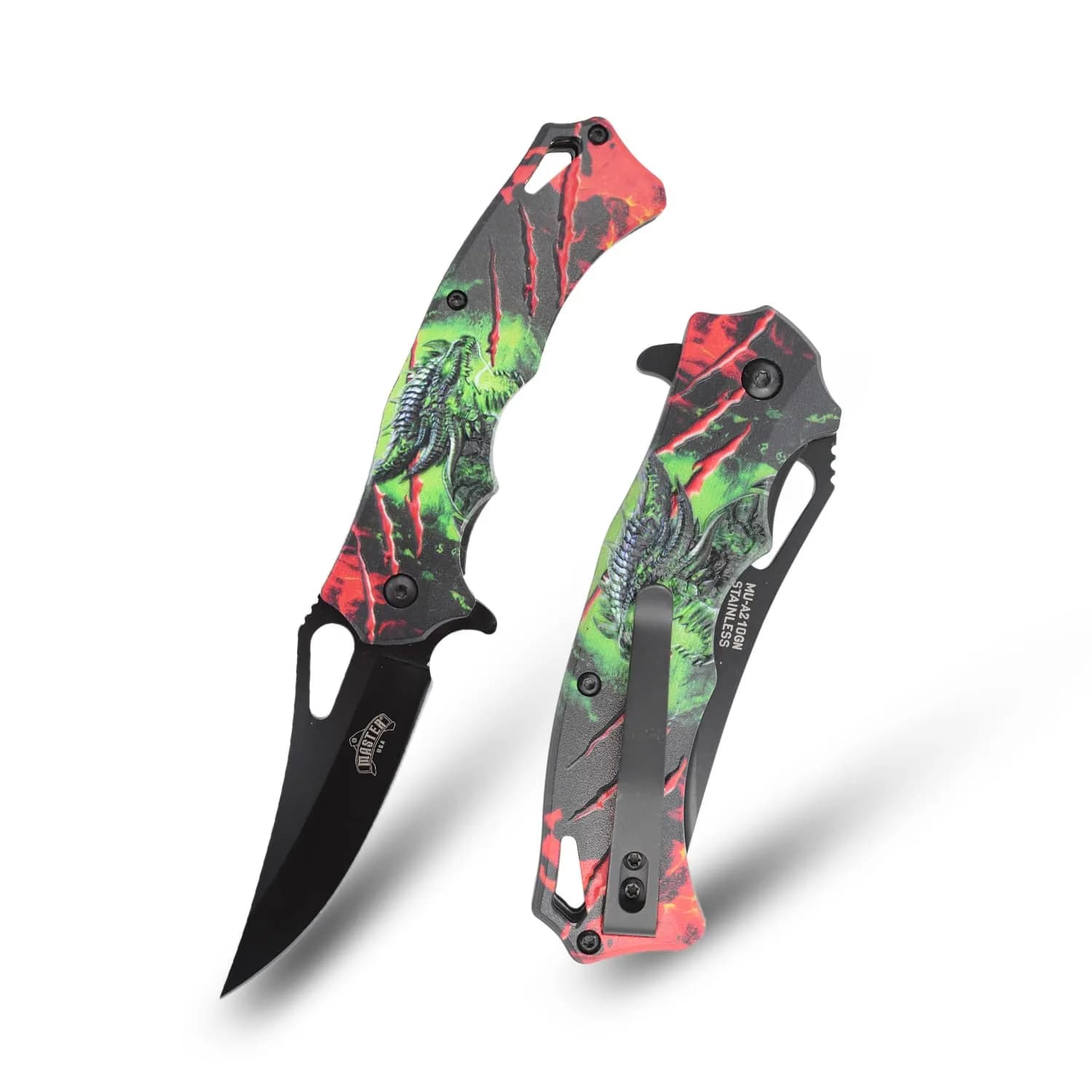 MASTER USA Pocket Folding Knife 8-Inch Overall Length | Durable Steel Blade & Embossed Handle (70-120 chars) - main product image