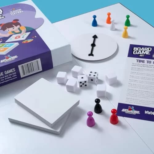 Apostrophe Games Junior Create Your Own Board Game Kit with Blank Board & Game Pieces | ASTM-Tested Educational Toy thumbnail 2