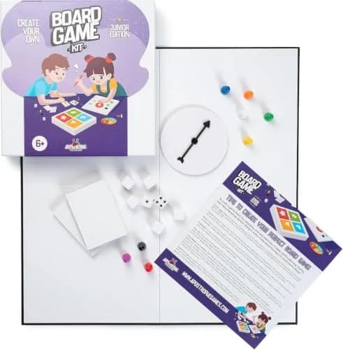 Apostrophe Games Junior Create Your Own Board Game Kit with Blank Board & Game Pieces | ASTM-Tested Educational Toy thumbnail 3