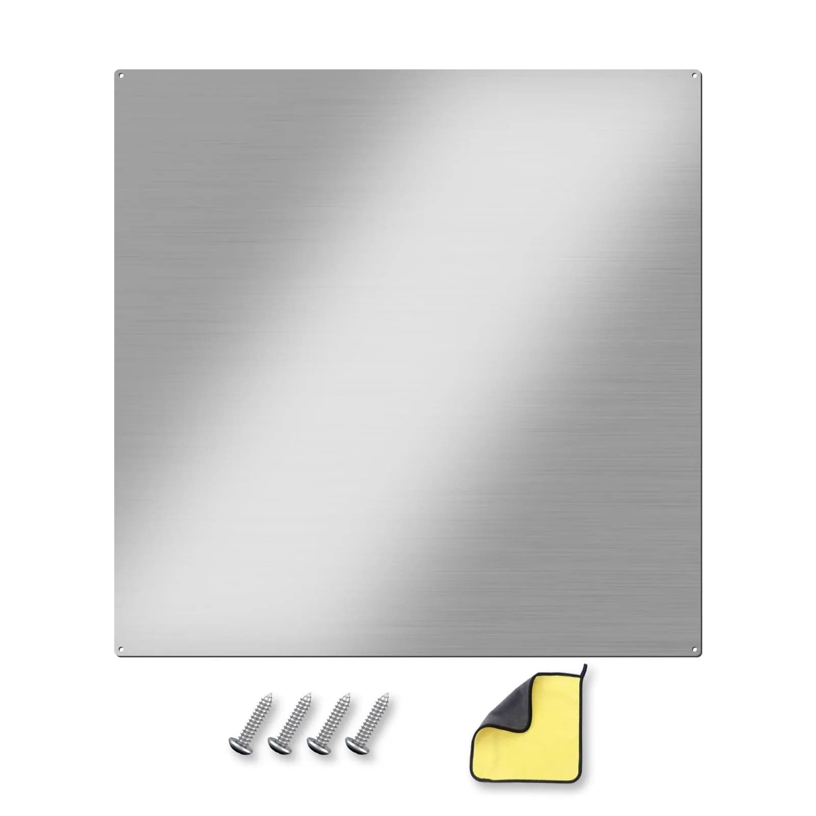 VENFAN 30"x30" Stainless Steel Stove Backsplash | Polished 430-Grade Metal Panel for Kitchen Walls — Silver