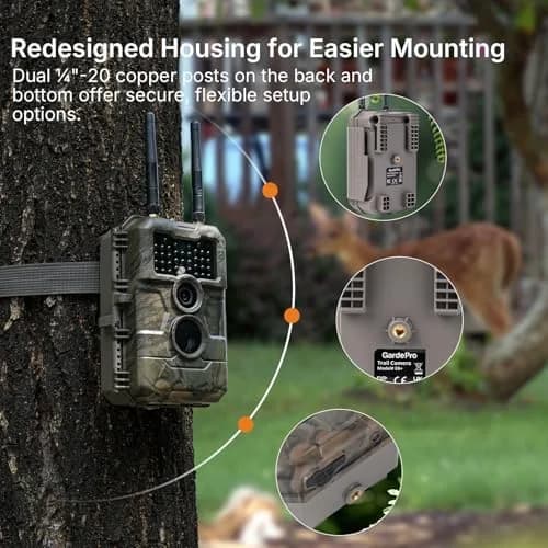 GardePro E6 2.0 WiFi Trail Camera 4K Video 64MP Dual Antennas | Outdoor Wildlife Monitoring thumbnail 6