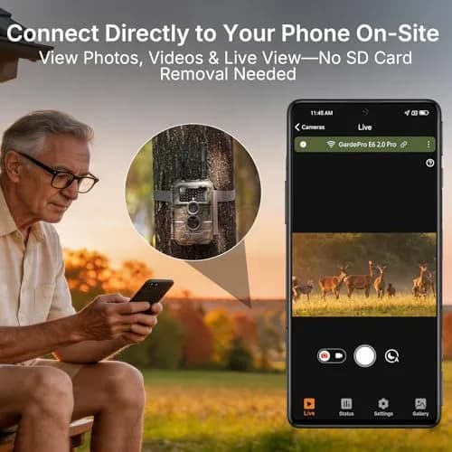 GardePro E6 2.0 WiFi Trail Camera 4K Video 64MP Dual Antennas | Outdoor Wildlife Monitoring thumbnail 3