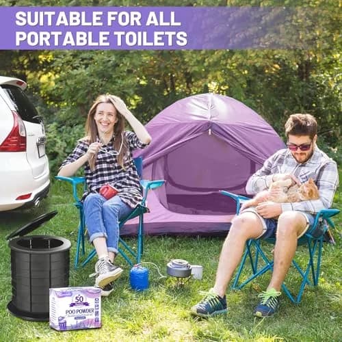 CRAZYTHUR Poo Powder Gel Powder 50PCS Lavender Scent | Solidifies 1000ml Water or 650ml Urine thumbnail 3