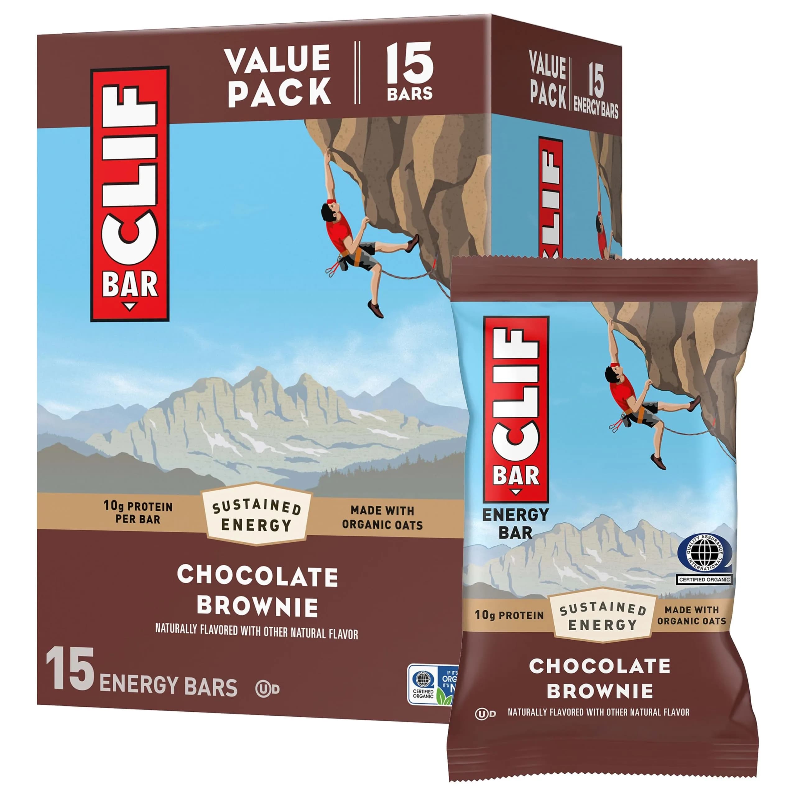 CLIF BAR White Chocolate Macadamia Nut Energy Bar | 9g Protein Snack Bar - main product image