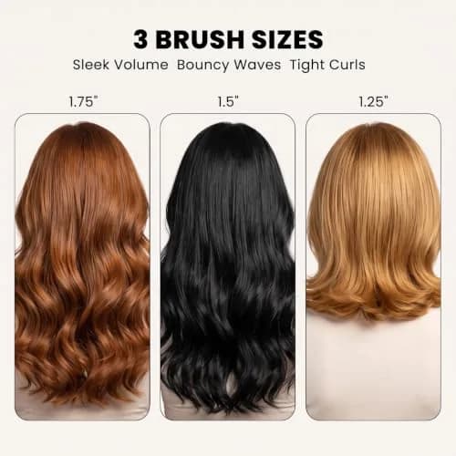 Sonew Heated Round Brush Thermal Curling Brush Set 3 Sizes (1.25/1.5/1.75 Inch) | Effortless Styling thumbnail 5