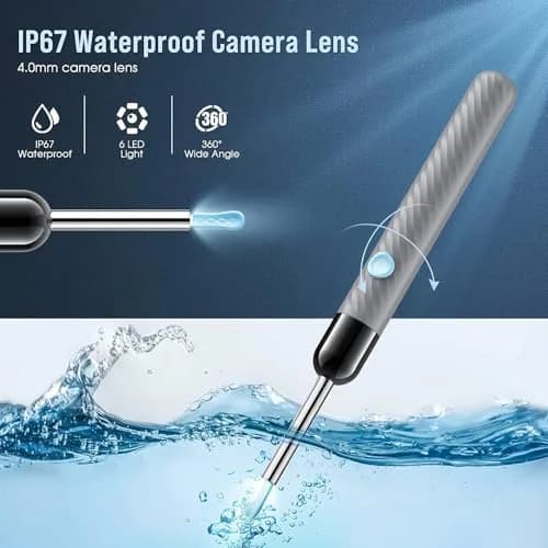 LEIPUT Ear Wax Removal Tool with 1080P HD Camera & 8 Pcs Ear Set (Grey) | Clean Ears Safely thumbnail 5