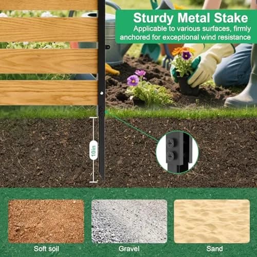 DoCred 48" W x 48" H Air Conditioner Fence No Dig Wood Privacy Screen | Stylish Outdoor Utility Cover thumbnail 2