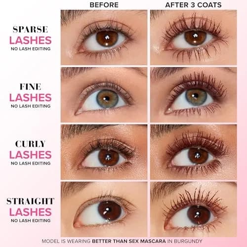 Too Faced Better Than Sex Mascara 0.27 Fl Oz | Vegan, Cruelty-Free, Dramatic Length & Volume thumbnail 2
