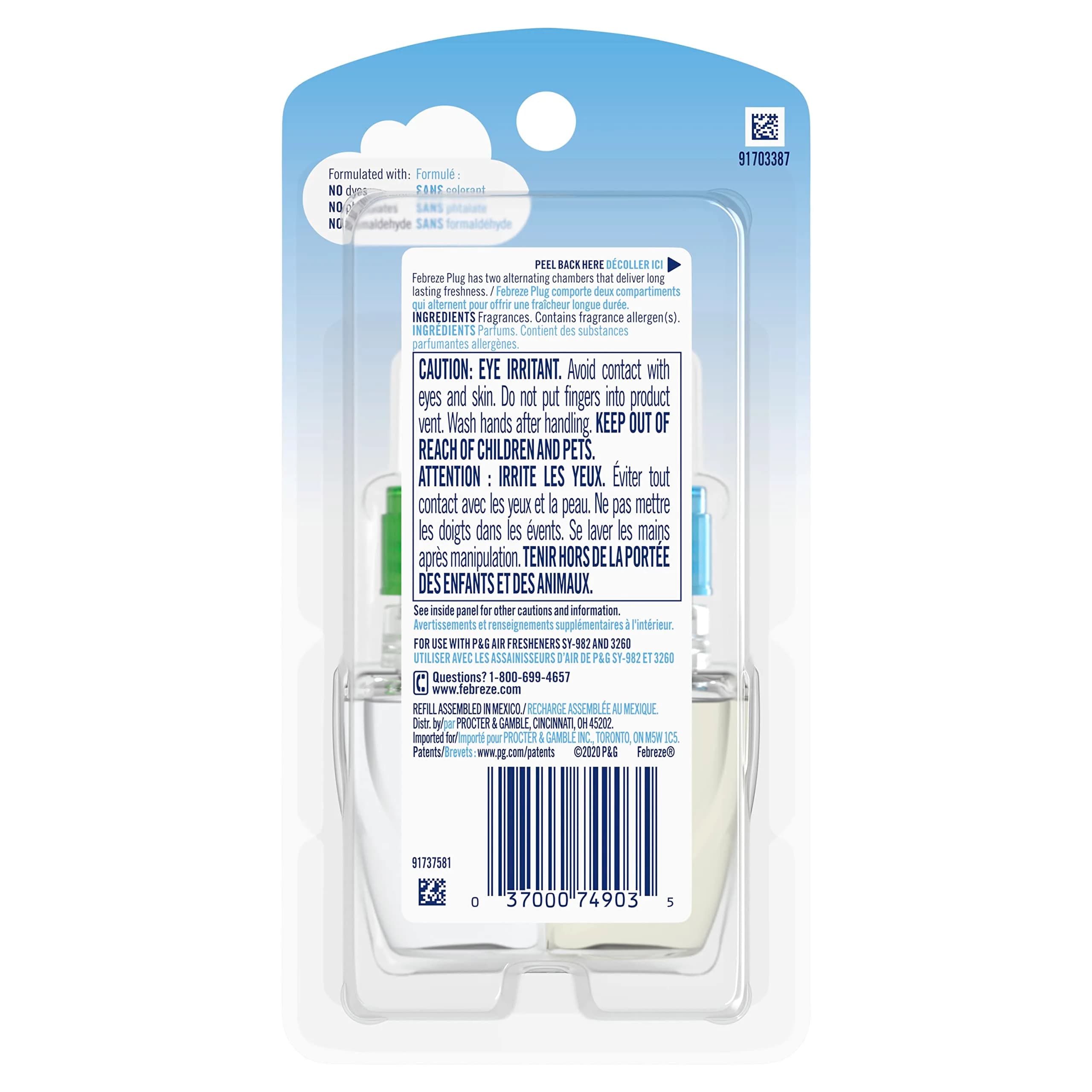 Febreze Plug In Air Freshener Starter Kit Gain Original Scent (1 Unit) | Odor Fighting - view 2