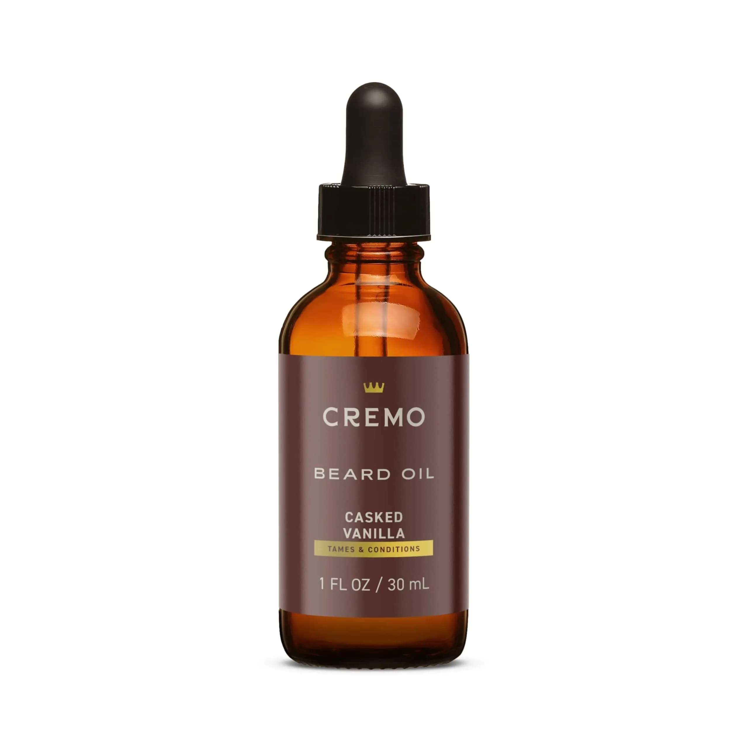 Cremo Beard Oil for Men, Casked Vanilla, 29.57ml (1 Fl Oz) | Soothes Dry Skin & Tames Beard Itch - main product image