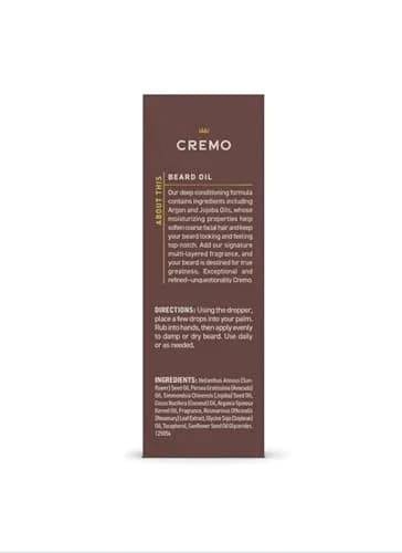 Cremo Beard Oil for Men, Casked Vanilla, 29.57ml (1 Fl Oz) | Soothes Dry Skin & Tames Beard Itch thumbnail 5
