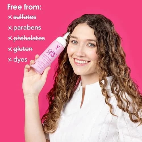 V&CO Curly Pop Curl Defining Mousse – Curl Mousse for Curly Hair, Moisturizing & Anti Frizz, 7 oz | Vegan, Cruelty-Free thumbnail 4