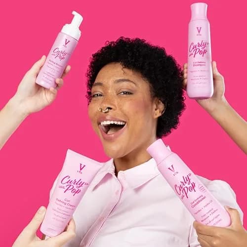 V&CO Curly Pop Curl Defining Mousse – Curl Mousse for Curly Hair, Moisturizing & Anti Frizz, 7 oz | Vegan, Cruelty-Free thumbnail 6