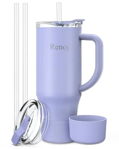 Renoj Insulated Mug 32 oz | Spill-Resistant Travel Water Bottle for Hot & Cold Drinks — Blue-2 / 40oz
