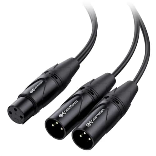Cable Matters XLR Y Cable Female to 2X Male Splitter 6ft | Balanced Audio Splitter, Oxygen-Free Copper, Braided Jacket thumbnail 1