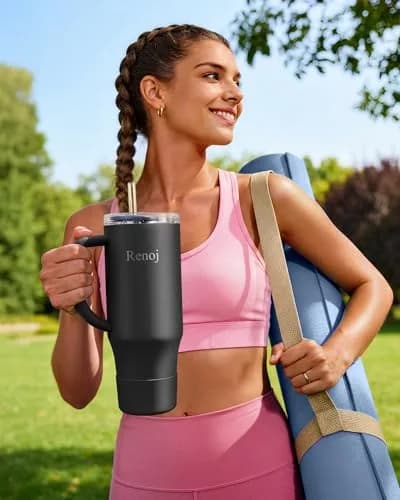 Renoj Insulated Mug 32 oz | Spill-Resistant Water Bottle for Hot & Cold Drinks thumbnail 6