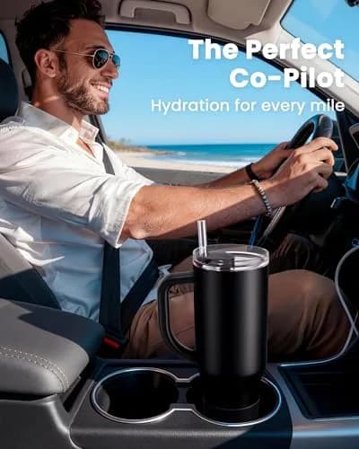 Renoj Insulated Mug 32 oz | Spill-Resistant Water Bottle for Hot & Cold Drinks thumbnail 2