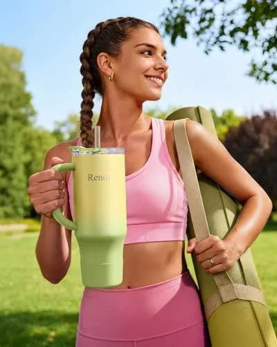 Renoj Insulated Mug 40 oz | Leak Proof Water Bottle for Hot & Cold Drinks (120 chars) thumbnail 6
