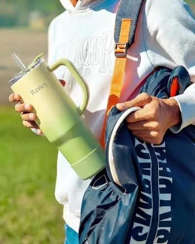 Renoj Insulated Mug 40 oz | Leak Proof Water Bottle for Hot & Cold Drinks (120 chars) thumbnail 3