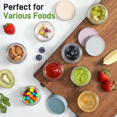 NETANY 2oz Glass Salad Dressing Containers, 6-Pack | Airtight, Reusable, Leakproof thumbnail 5