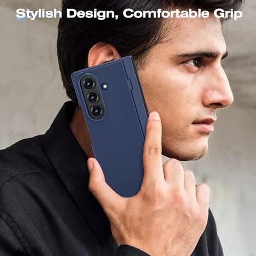 Ruky Galaxy Z Fold 7 Case with Stand & Privacy Screen Protector | Blue thumbnail 9