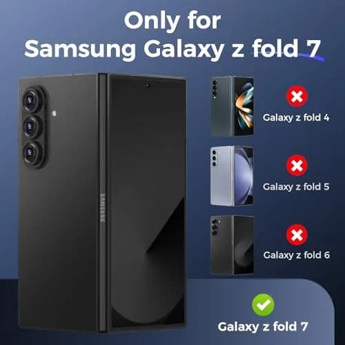 Ruky Galaxy Z Fold 7 Case with Stand & Privacy Screen Protector | Blue thumbnail 2
