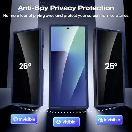 Ruky Galaxy Z Fold 7 Case with Stand & Privacy Screen Protector | Blue thumbnail 4