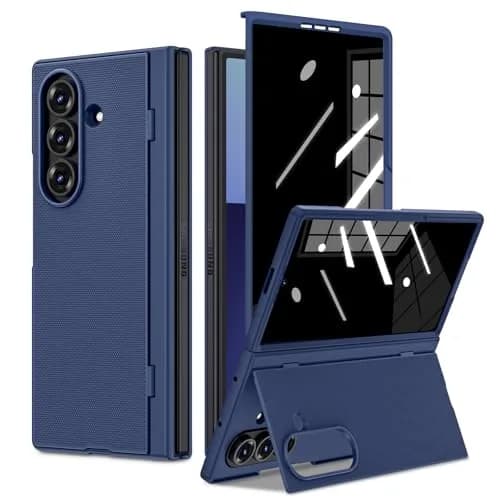 Ruky Galaxy Z Fold 7 Case with Stand & Privacy Screen Protector | Blue - main product image