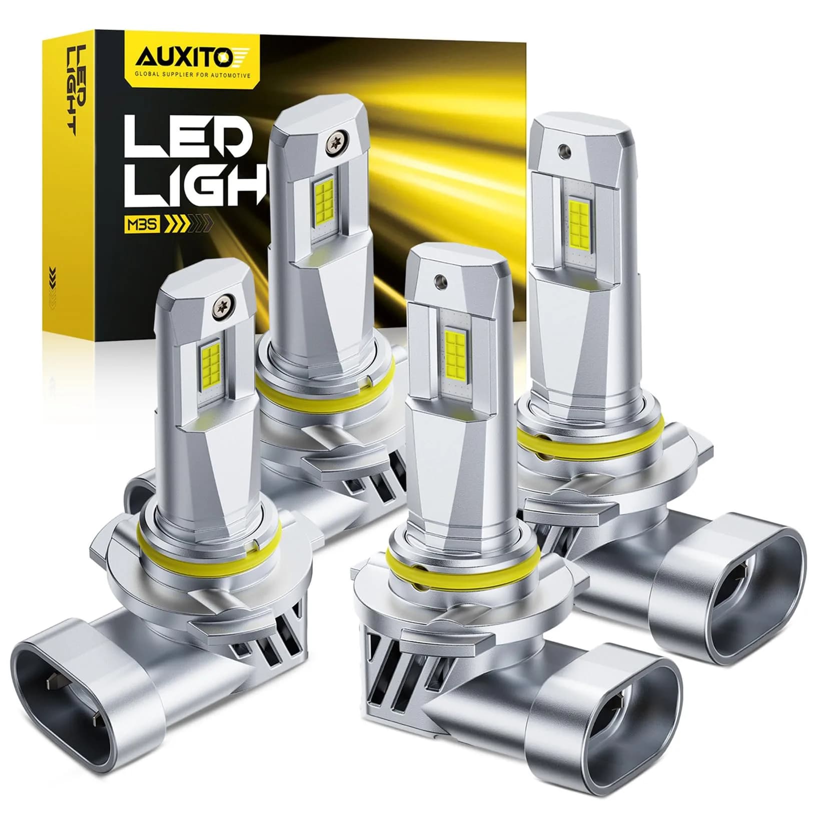 AUXITO 9005/9006 LED Headlight Bulbs 150,000LM 6500K White | Pack of 4 — White