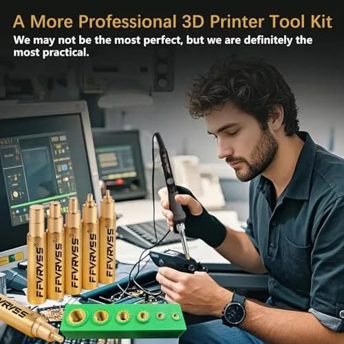FFVRVSS Integrated Heat Set Insert Tool 6X Soldering Tips M2-M6 | Precision Brass Tips for 3D Printer Parts thumbnail 4