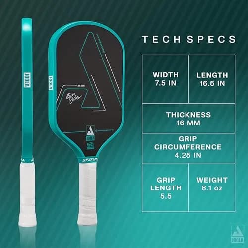 JOOLA Ben Johns Hyperion CFS Pickleball Paddle 16mm (0.63 in) | USAPA Approved Carbon Surface for Spin & Power thumbnail 2