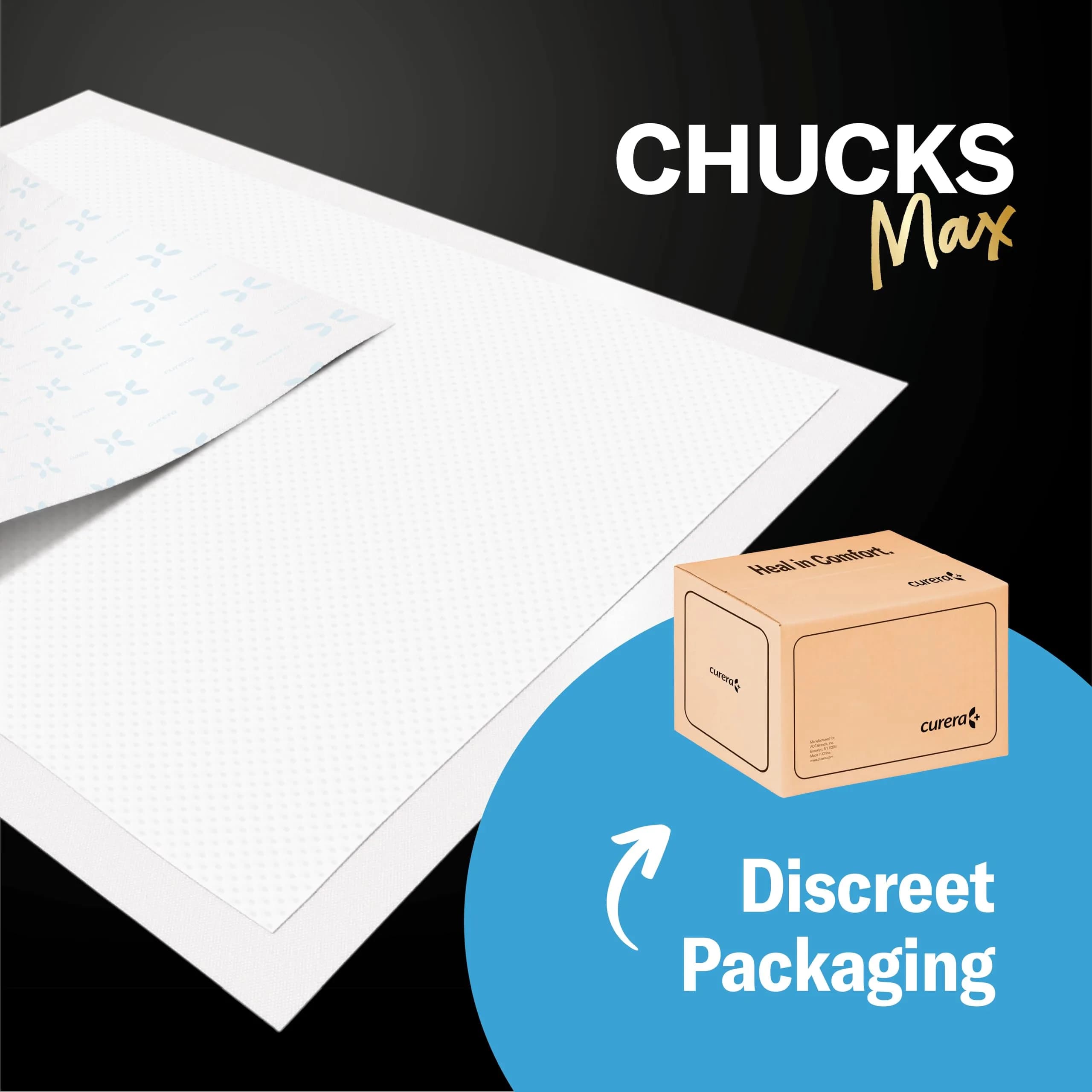 Chucks MAX Disposable Underpads XXX-Large 40" x 40" | Superior Absorbency for Adult & Patient Care by Curera - view 7