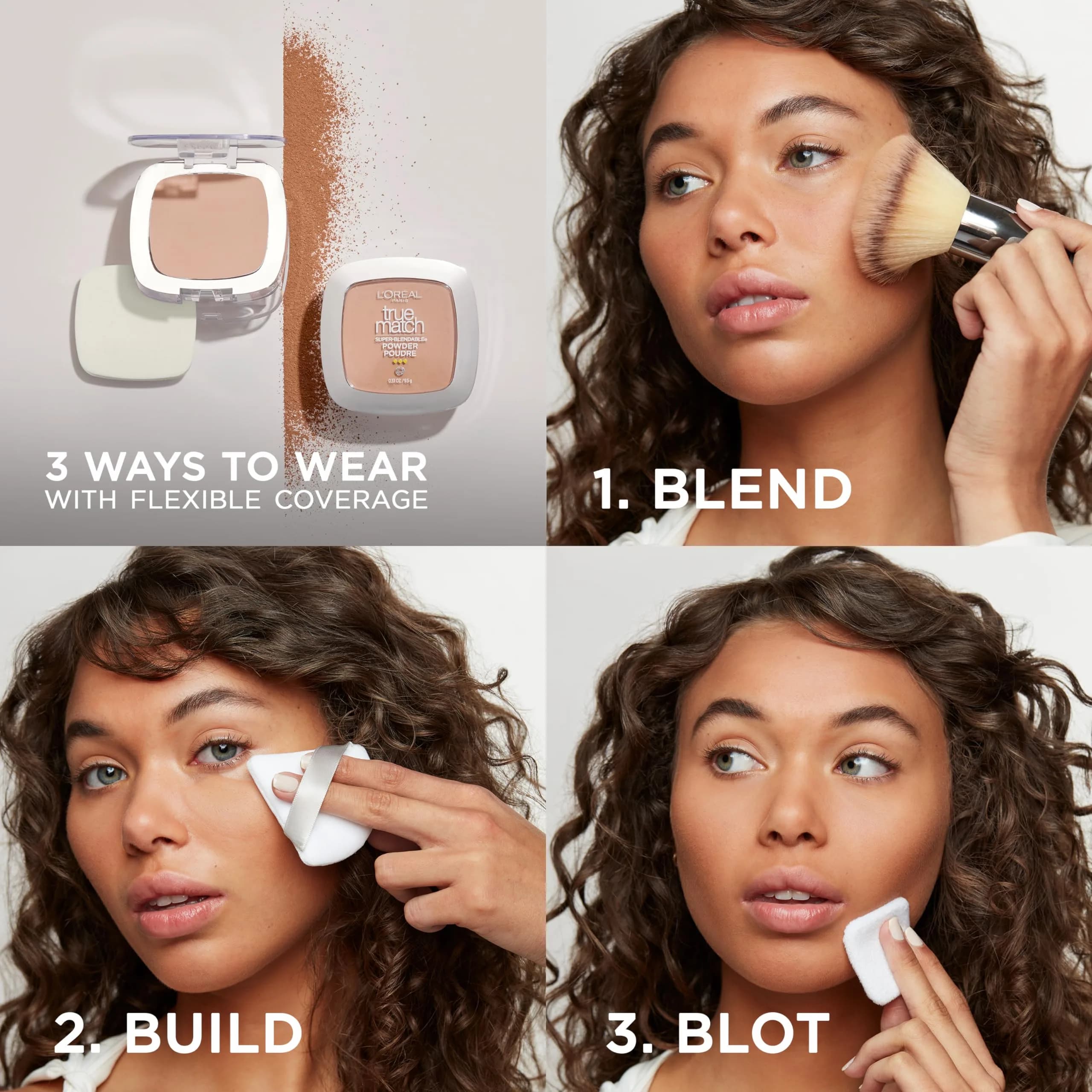L'Oreal Paris True Match Super Blendable Oil-Free Powder Foundation C6 Medium 18.4 g (0.66 oz) | Matches Skin Tone & Texture - view 4