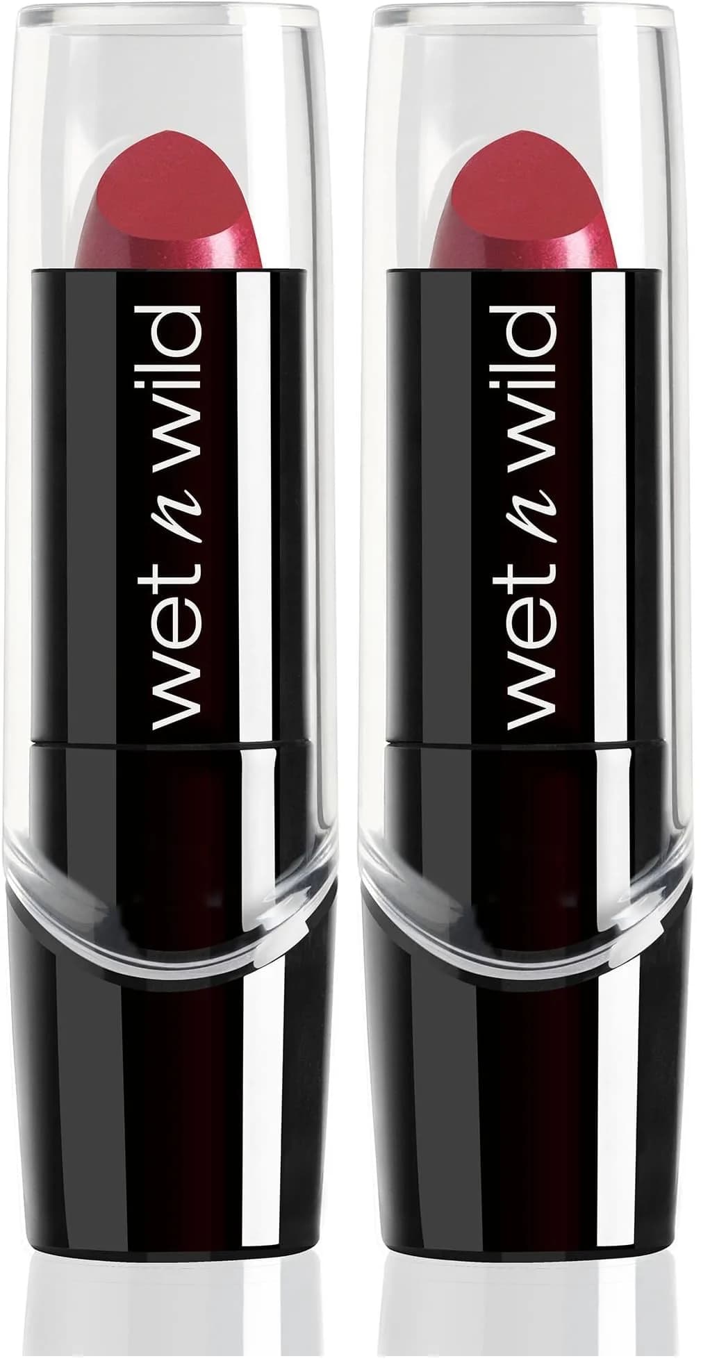 wet n wild Silk Finish Lipstick, Hydrating Rich Buildable Lip Color, Just Garnet (Pack of 2) | Satin Finish, Vitamins A & E, Macadamia Nut Oil - main product image