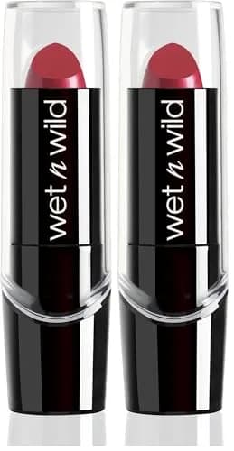 wet n wild Silk Finish Lipstick, Hydrating Rich Buildable Lip Color, Just Garnet (Pack of 2) | Satin Finish, Vitamins A & E, Macadamia Nut Oil thumbnail 1