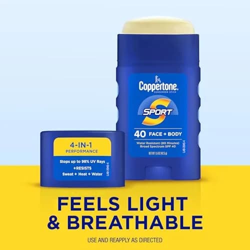 Coppertone Sport Sunscreen Stick SPF 40, 156 g (5.5 oz) | Water Resistant for Face and Body thumbnail 7