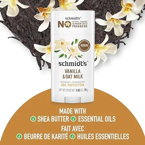 Schmidt's Vanilla & Oat Milk Deodorant Stick | 100% Natural, Vegan, Cruelty-Free, 2.65 oz thumbnail 6