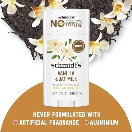 Schmidt's Vanilla & Oat Milk Deodorant Stick | 100% Natural, Vegan, Cruelty-Free, 2.65 oz thumbnail 7