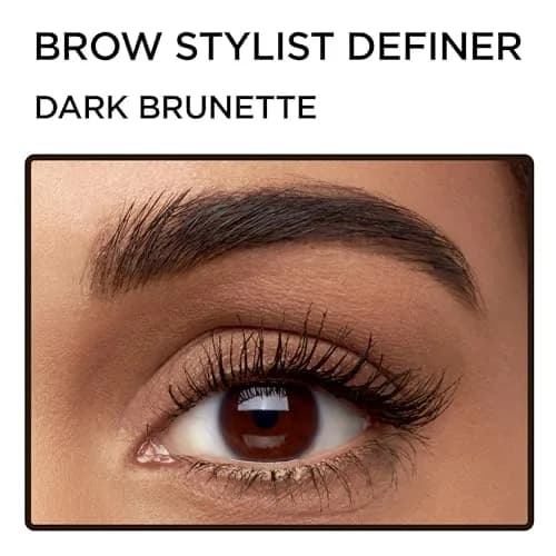 L'Oreal Paris Brow Stylist Definer Waterproof Eyebrow Pencil, Dark Brunette (2-Pack) | Ultra-Fine Tip for Natural Strokes thumbnail 4
