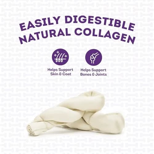 Treatly Collagen Twist Dog Chew Treats 6-7" Natural Flavor | USA Sourced Chew for Medium Dogs thumbnail 7