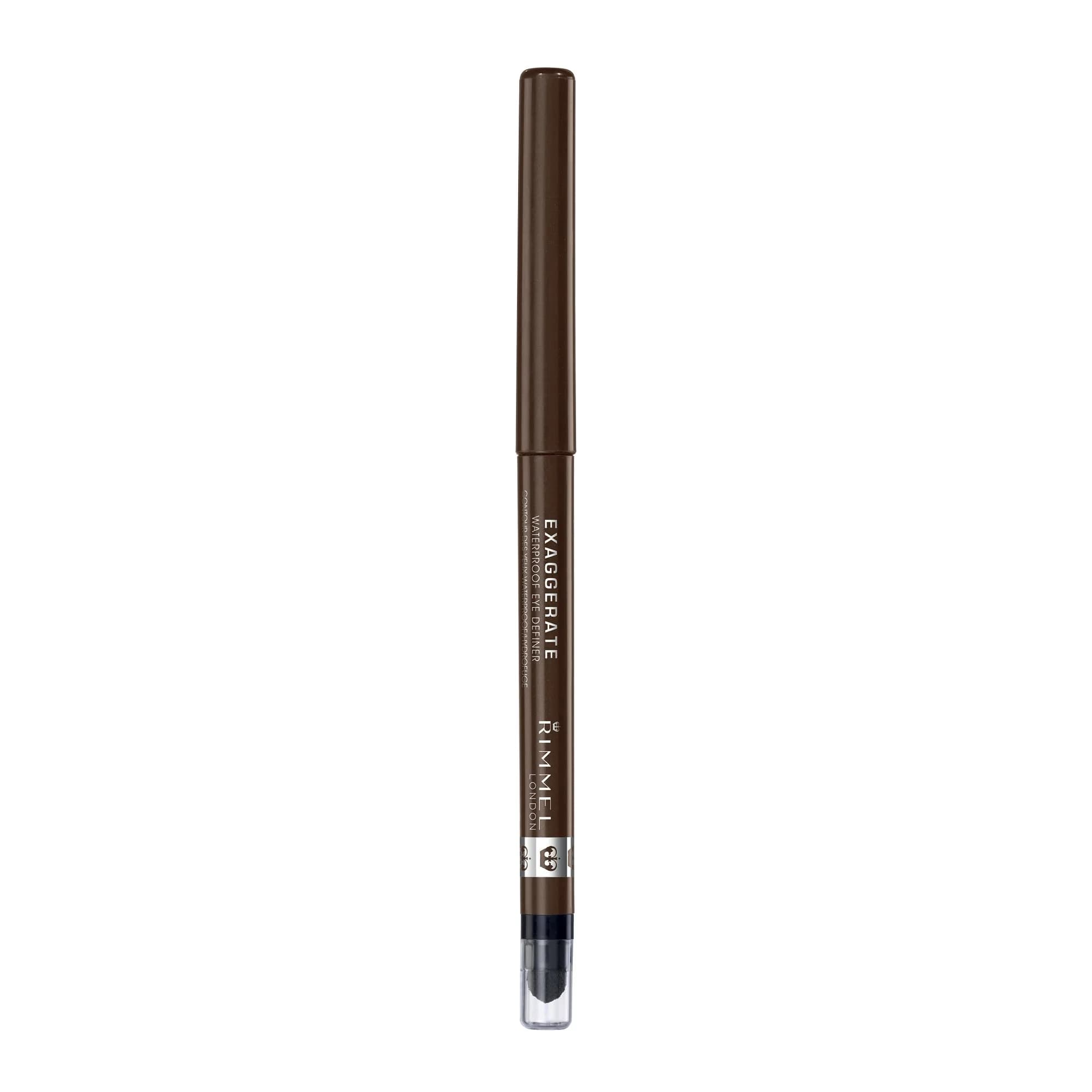 Rimmel London Exaggerate Waterproof Eye Definer Pencil, Rich Brown, 0.36g (0.01oz) 2-Pack | Smudge-Proof & Long-Wearing - main product image