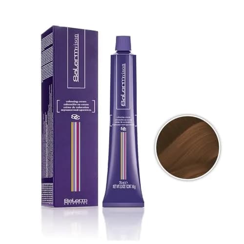 Salermvison Hair Coloring Cream #7.334 Amber Caramel 2.3oz | Salon-Quality, Nourishing & Long-Lasting thumbnail 3