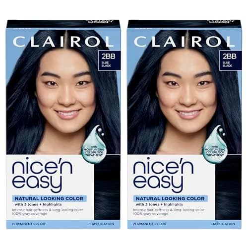 Clairol Nice'n Easy 2BB Blue Black Permanent Hair Dye, 6.26 Fl Oz (Pack of 2) | 100% Gray Coverage thumbnail 1