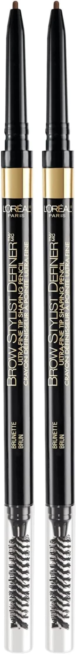 L'Oreal Paris Brow Stylist Definer Waterproof Eyebrow Pencil, Brunette, 0.003 Ounce (Pack of 2) - main product image