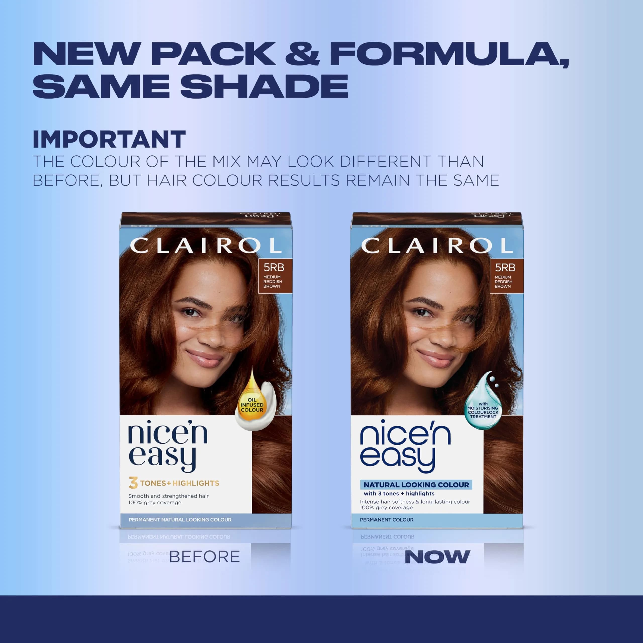 Clairol Nice'n Easy 5RB Medium Reddish Brown Permanent Hair Dye, Pack of 2 (6.26 Fl Oz) - view 2