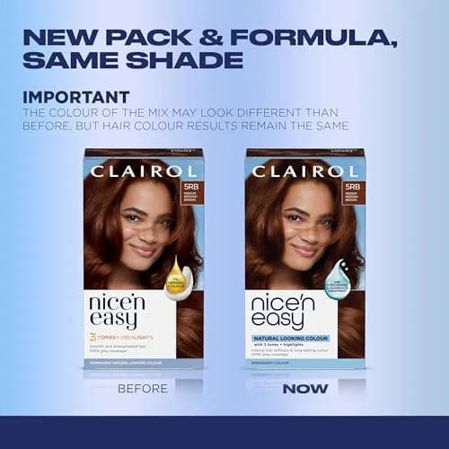 Clairol Nice'n Easy 5RB Medium Reddish Brown Permanent Hair Dye, Pack of 2 (6.26 Fl Oz) thumbnail 2